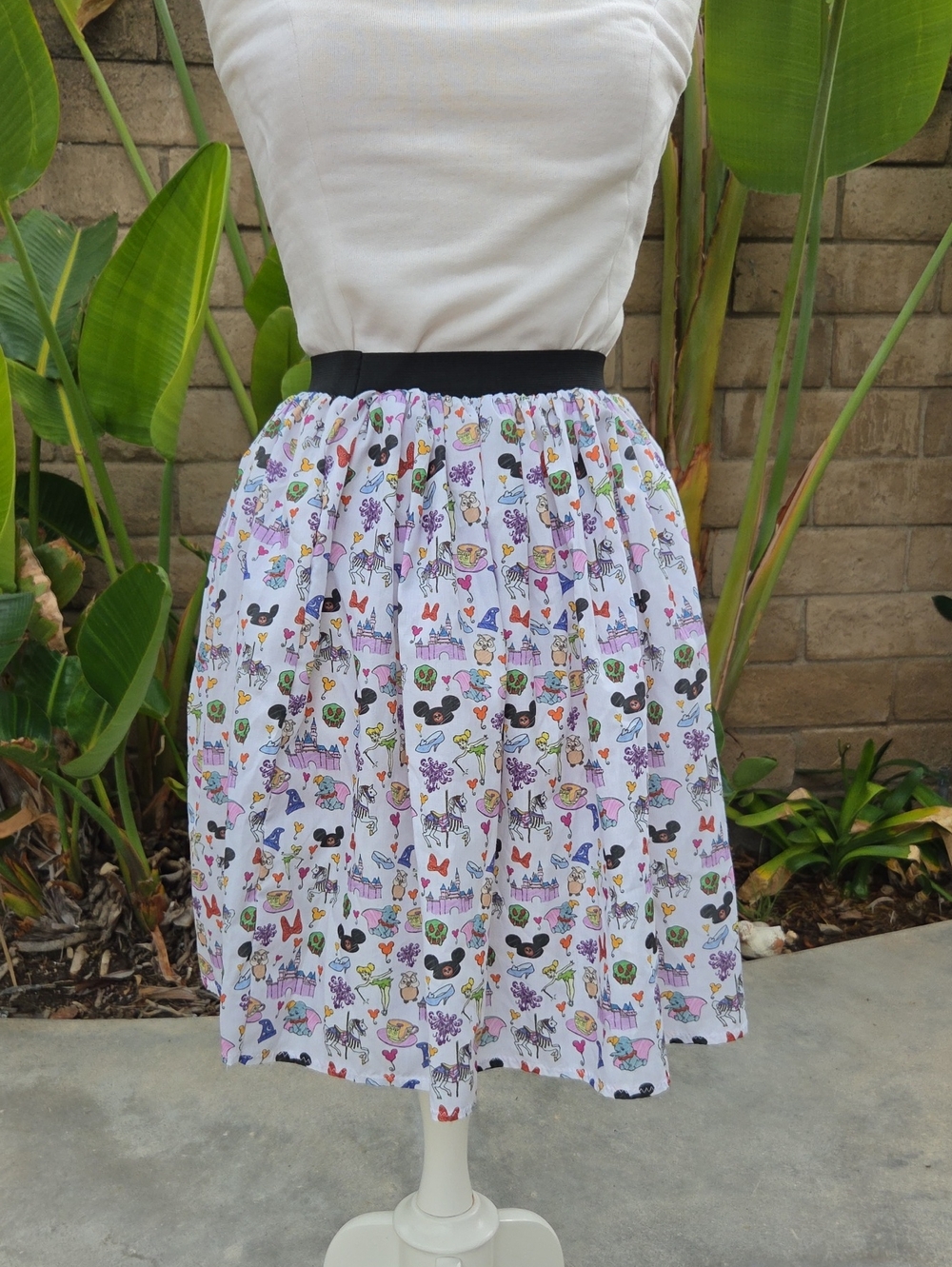 Disney Parks Castle Mickey Ears Skater Skirt Small